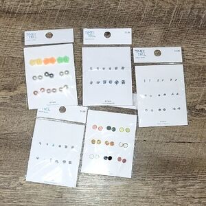Time and Tru Colorful Earring Collection 5 Unopened Pkgs